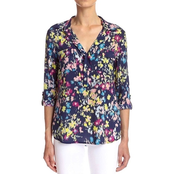 Splendid Floral Ikat Print Top - Picture 1 of 9